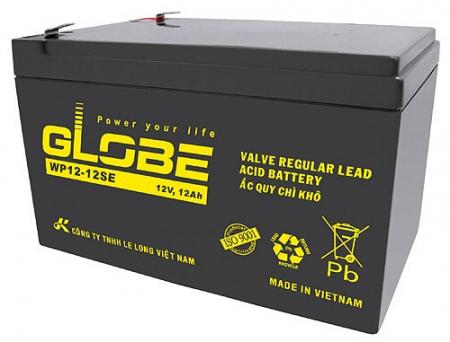 Ắc quy khô kín khí globe 12v - 12a dùng cho xe điện