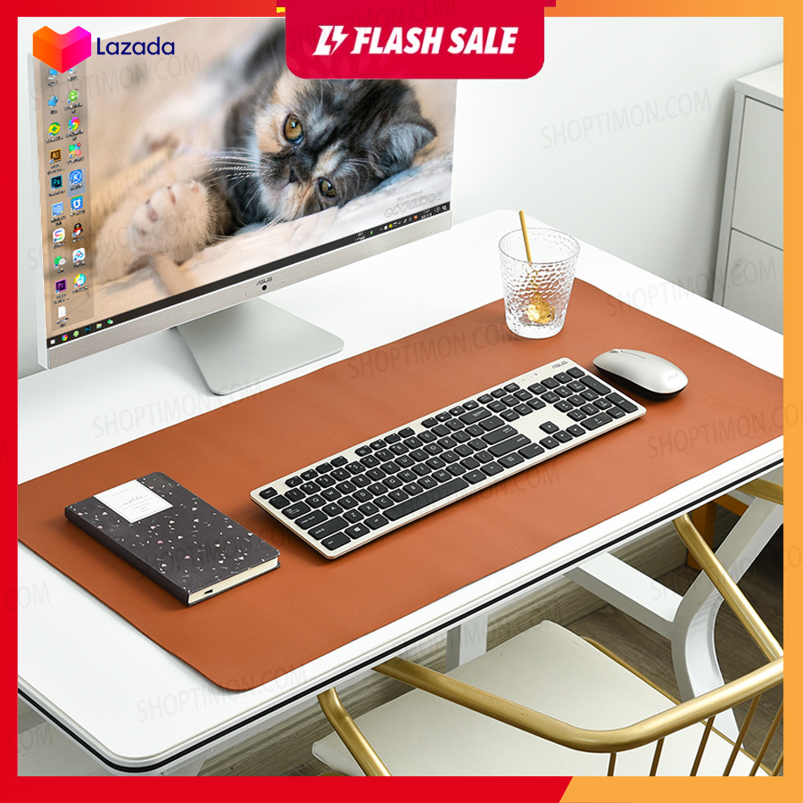 Thảm Da Trải Bàn Làm Việc Deskpad (60x120) - 2.0mm | Màu Nâu Tây ( Da Sần )