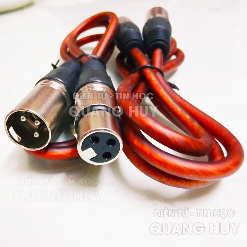 Cặp dây jack canon đực ra cái dài 1m loại xịn