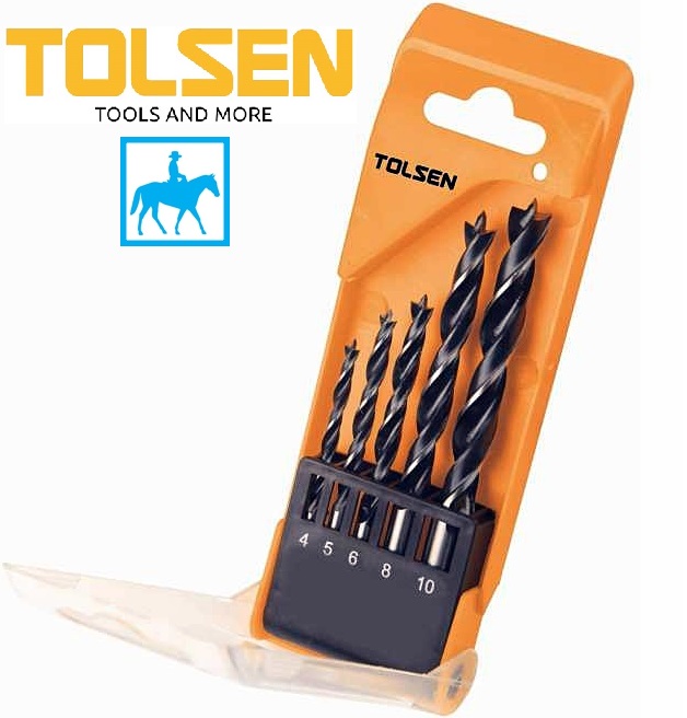 Bộ 5 mũi khoan gỗ tolsen 75625