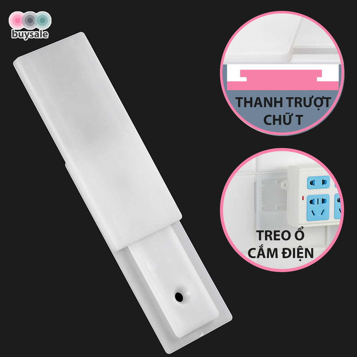 [HCM]Móc dán tường treo ổ cắm điện cục phát wifi có thể tháo rời - buysale - BSPK149