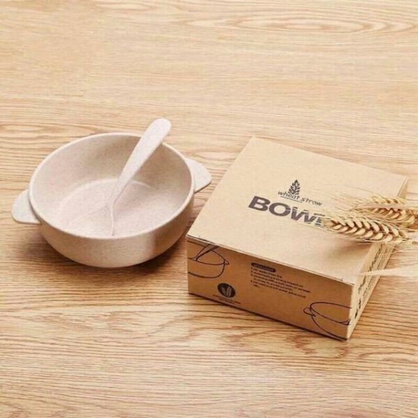Bộ bát và muỗng ăn dặm lúa mạch