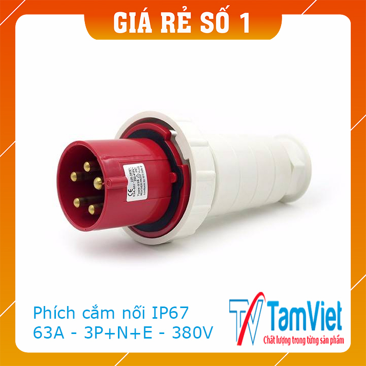 Phích cắm công nghiệp 63A- 5 chấu -380V