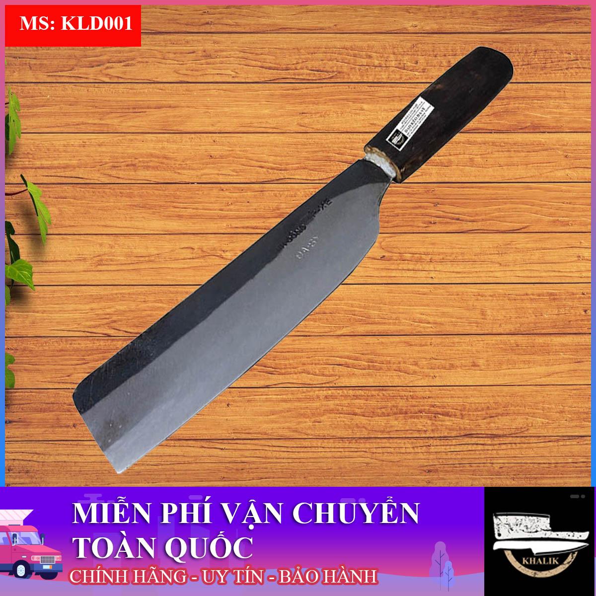 Dao bài thái cán gỗ đen, dao thái nhà bếp Đa Sỹ, dao nhíp xe - dao Đa Sỹ -Khánh Linh  - KLD001