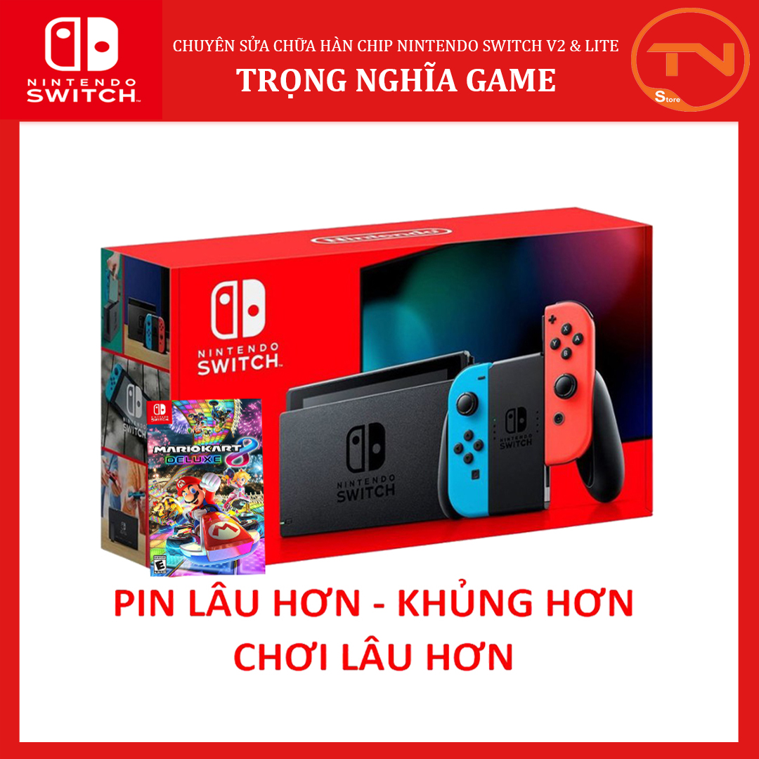 Nintendo Switch + Game Mario Kart 8 + 12 tháng bảo hành + Tặng Dán Cường Lực