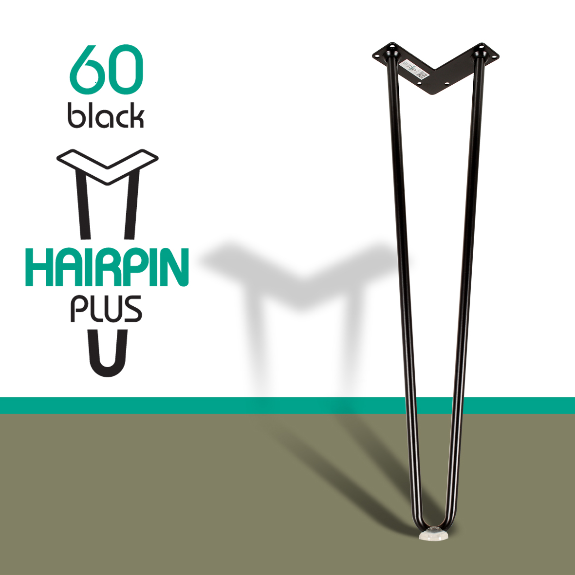 Chân bàn sắt Hairpin Plus 60cm (ĐK 14mm)