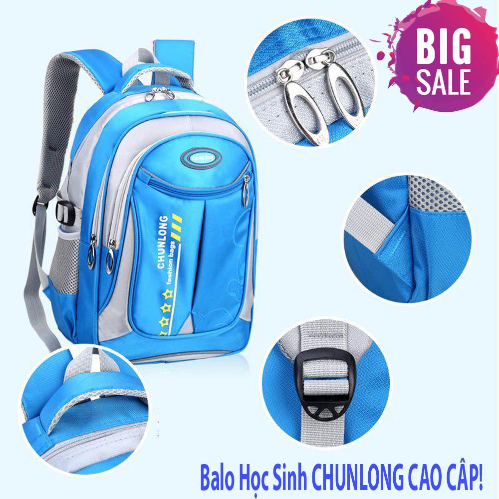 Ba lô học sinh cấp 2 nam, Cặp sách cấp 2, Balo CHUNLONG Cao cấp , Kiểu Dáng Đẹp, Chất Liệu Polyester Chống Nước Chống Thấm, Thiết Kế Nhiều Ngăn Gọn Gàng, BH 1 đổi 1 bởi TRADEMARD, ( SALE 50%), 124