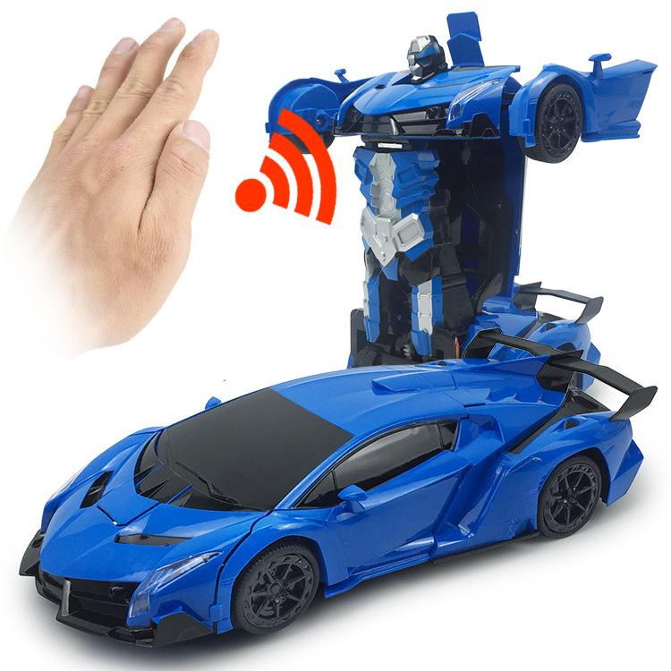 Xe robot biến hình size trung 30cm - Cảm ứng - giao mẫu ngẫu nhiên
