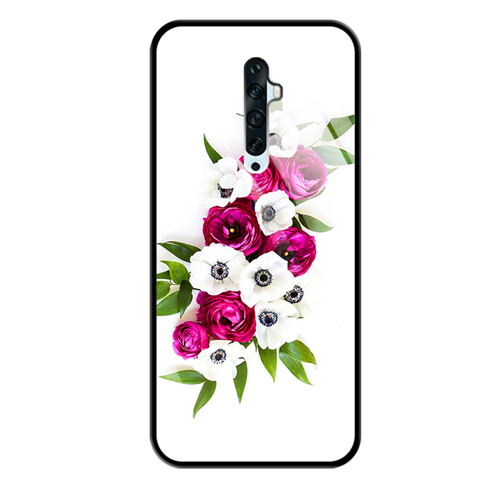 [HCM]Ốp lưng điện thoại Oppo Reno 2F - mặt Kính Cường Lực - 03093 0001 FLOWER09