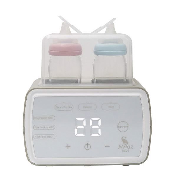 Máy hâm sữa tiệt trùng hai bình Moaz bebe MB-003