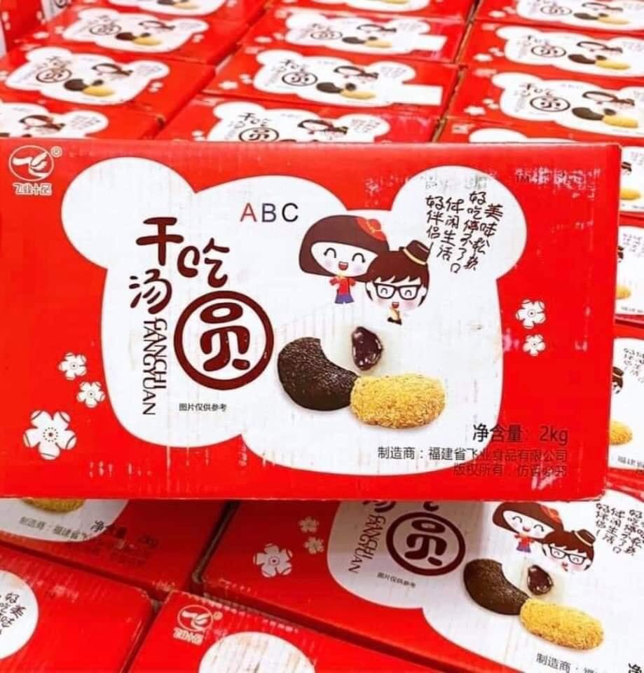 [HCM]THÙNG 2 KG BÁNH MOCHI DẺO - 4 VỊ - CHUẨN HIỆU 2 CÔ GÁI LOẠI 1