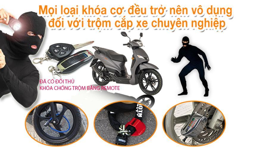 Khóa chống trộm xe máy bằng remote th5009 - thiết bị chống trộm, còi chống trộm cho xe máy, báo động - chống trộm, thiết kế nhỏ gọn, khó phát hiện, không lo mất xe