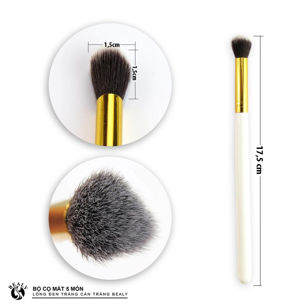 BỘ CỌ MẮT 5 MÓN LÔNG ĐEN TRẮNG CÁN TRẮNG BEALY