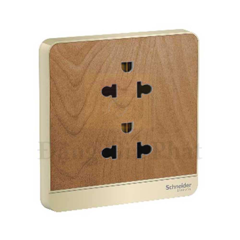 [HCM]Bộ ổ cắm đôi 3 chấu 16A Schneider AvatarOn E83426UES2