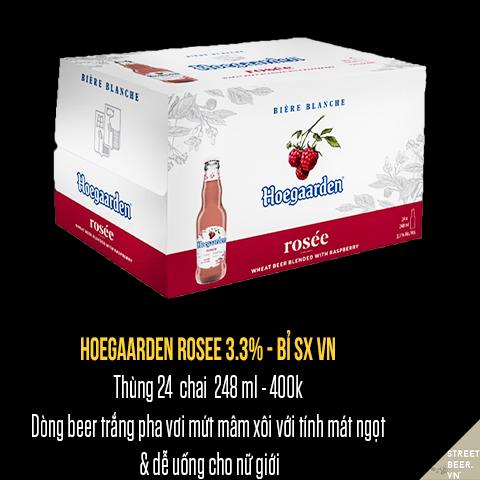 [HCM] E-voucher 1 thùng bia Bỉ Hoegaarden Rose 3.3% - Thùng 24 chai 248ml - GIAO NGAY