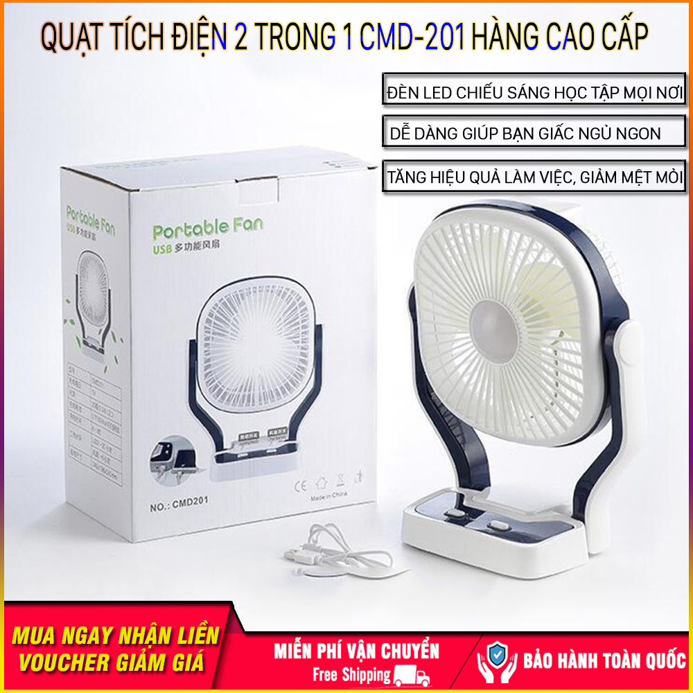 Quạt tích điện tích hợp đèn Led siêu sáng tiện ích, quạt treo tường kích thước nhỏ gọn phù hợp với mọi môi trường làm việc, thư giãn.