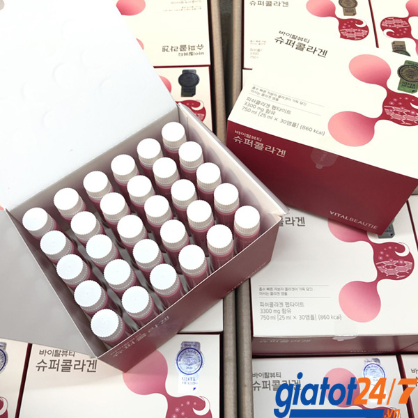 Nước uống đẹp da vb vital beautie collagen hàn quốc hộp 30 chai