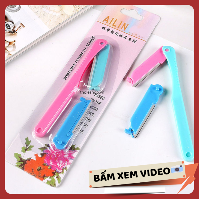 [HCM]Dụng cụ cạo lông mày Ailin - Bộ dao cạo lông mày Ailin kèm lưỡi thay thế - Cạo lông mày đẹp điêu khắc chân mày- Dụng cụ trang điểm - Dụng cụ tỉa lông mày [RẺ VÔ ĐỊCH]