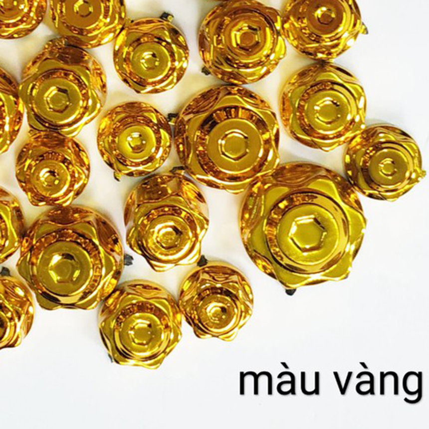 Chụp ốc trang trí xe máy giá 1 bộ màu Vàng