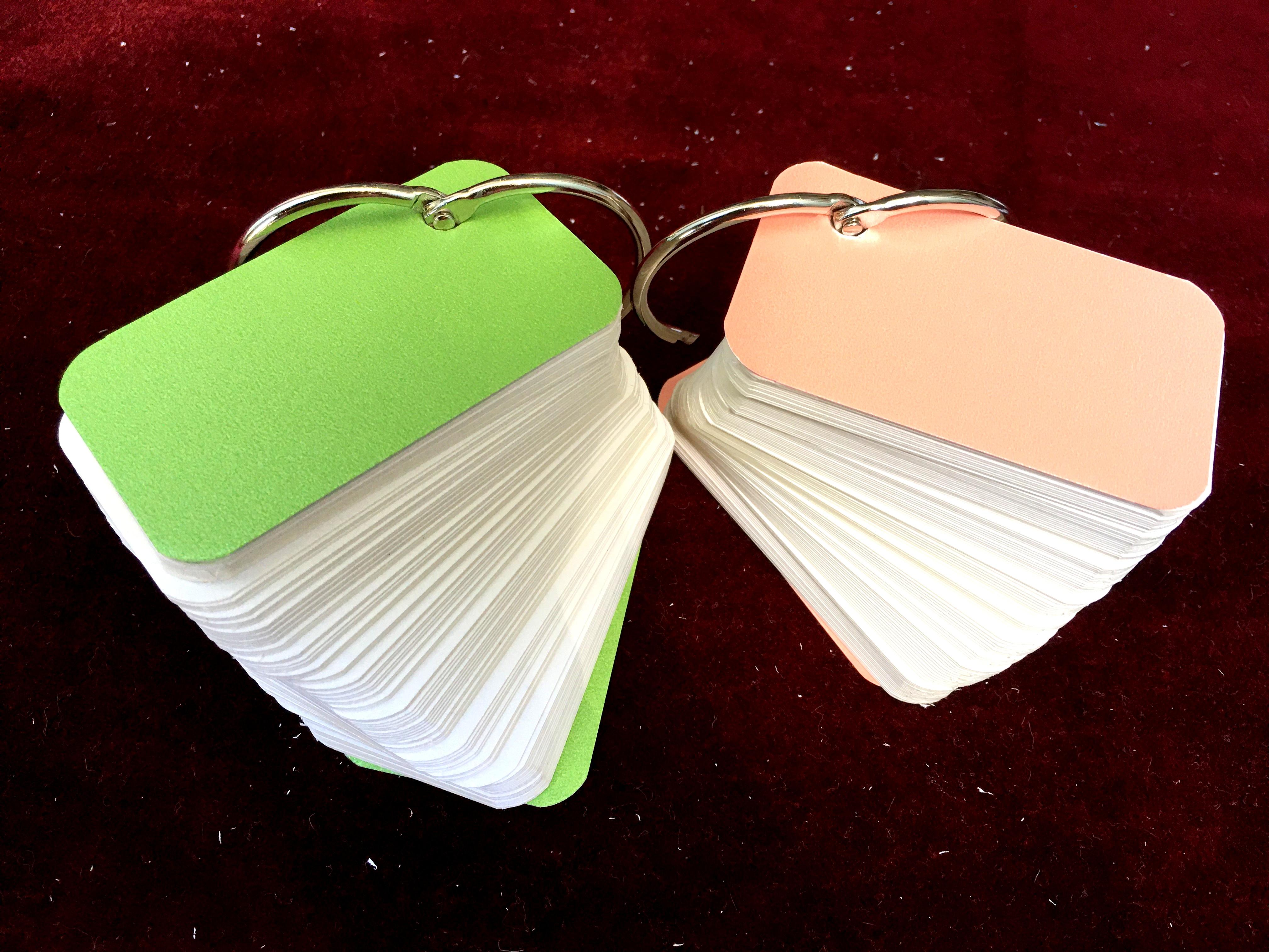 200 thẻ flashcard trắng siêu dày ivory 350gsm dùng để học ngoại ngữ