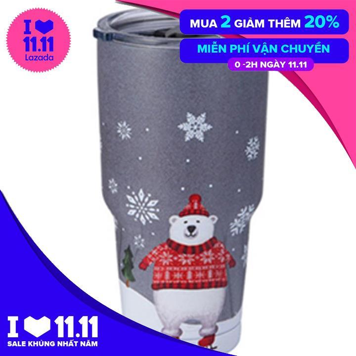 Ly giữ nhiệt 24h 900ml - phiên bản snowman kute