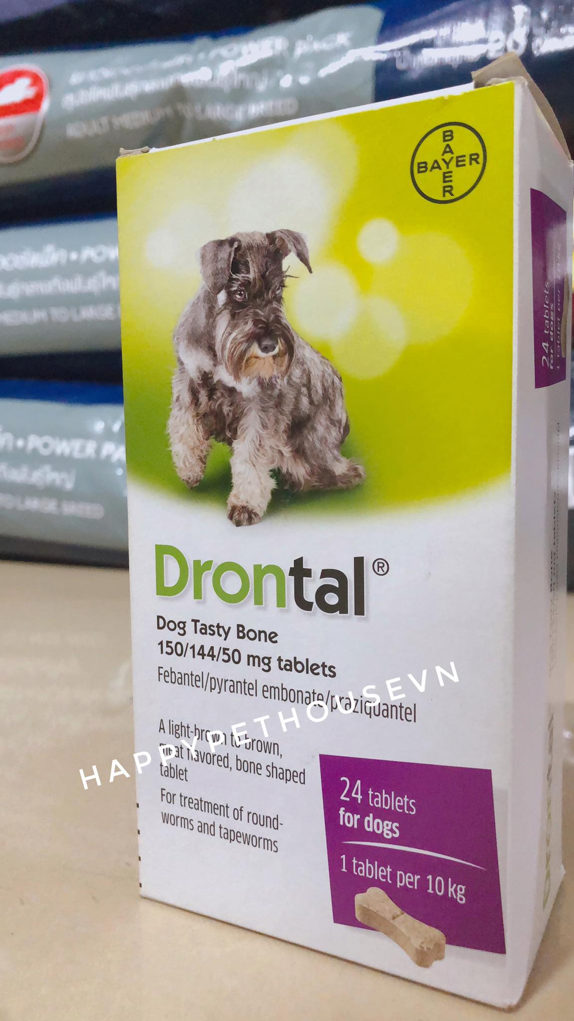 Hộp tẩy giun Drontal cho chó 24 tables