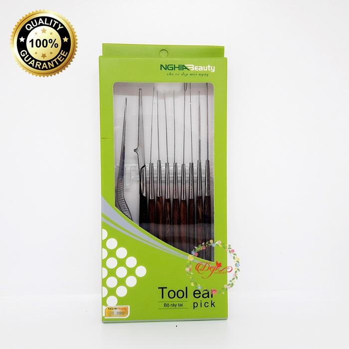 [HCM]BỘ RÁY TAI 10 MÓN NGHĨA BEAUTY TOOL EAR PICK