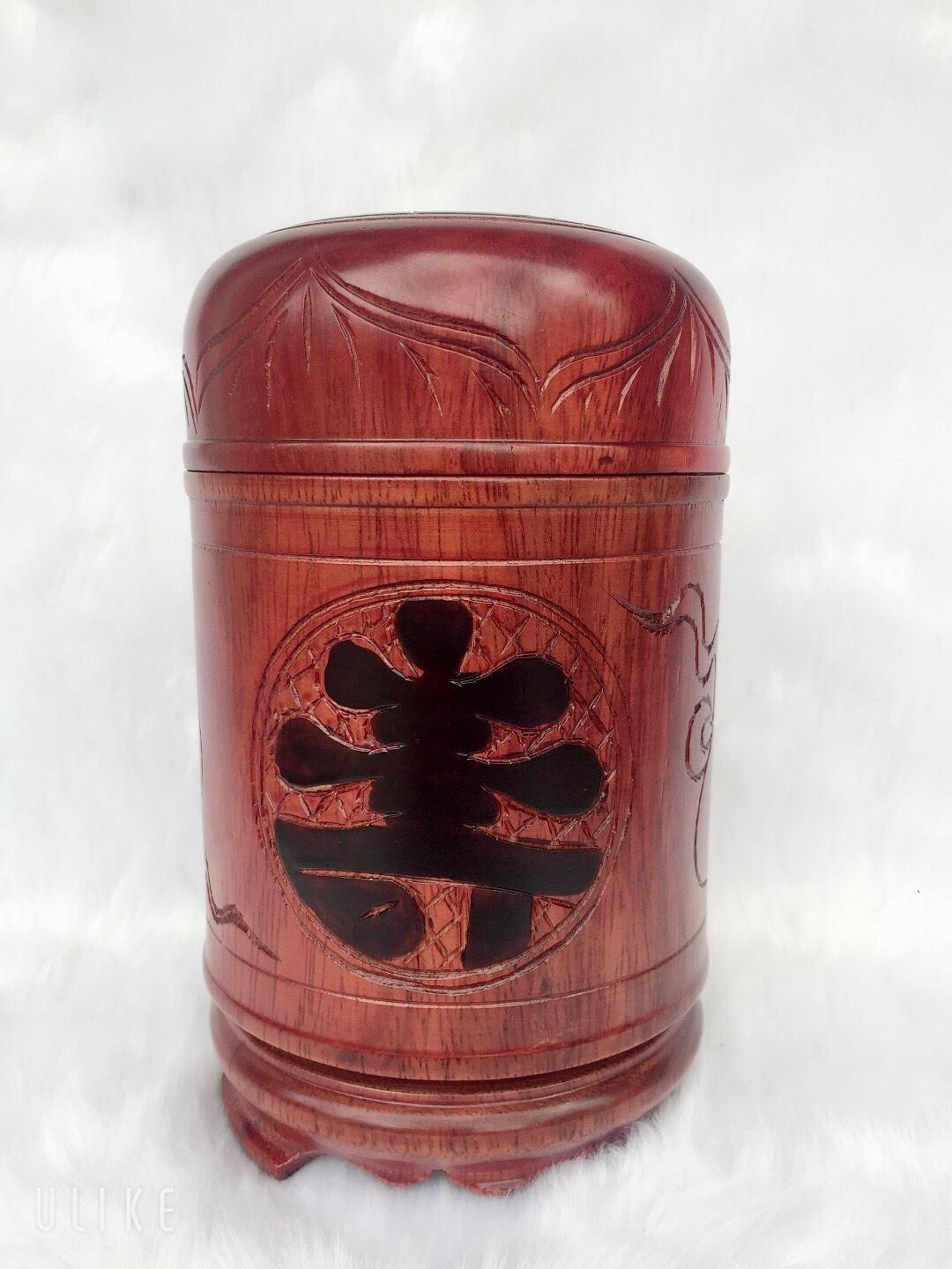 hộp đựng chè gỗ lim xẹt