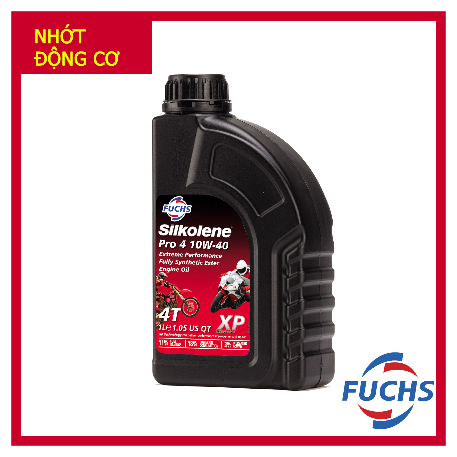 Nhớt tổng hợp fuchs silkolene pro 4 10w40 xp