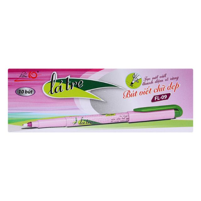 Hộp 10 bút lông kim ngòi lá tre tp-fl09 mực tím