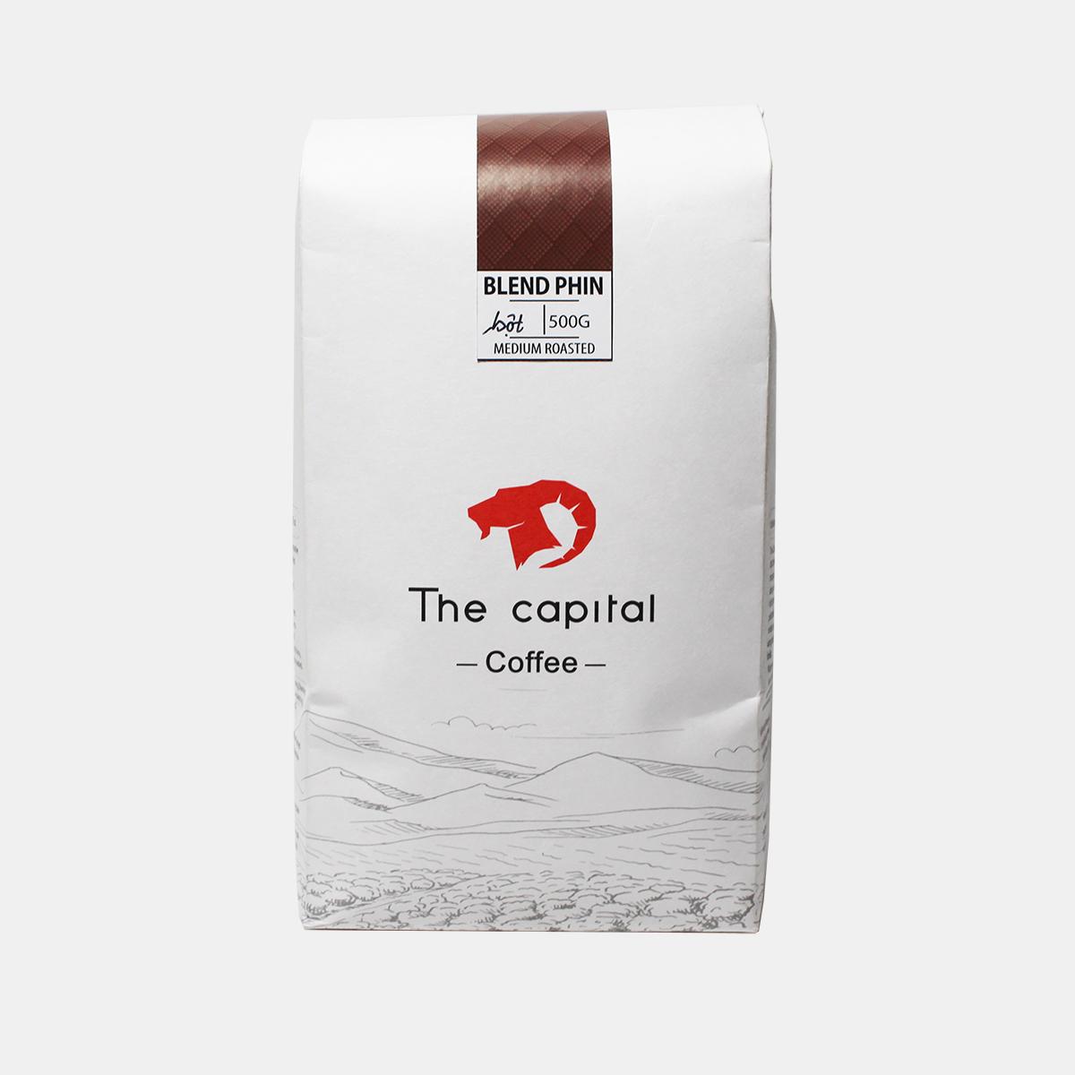 Cà phê blend phin - the capital - gói 500g - rang mộc nguyên chất - pha phin - café - coffee - bột