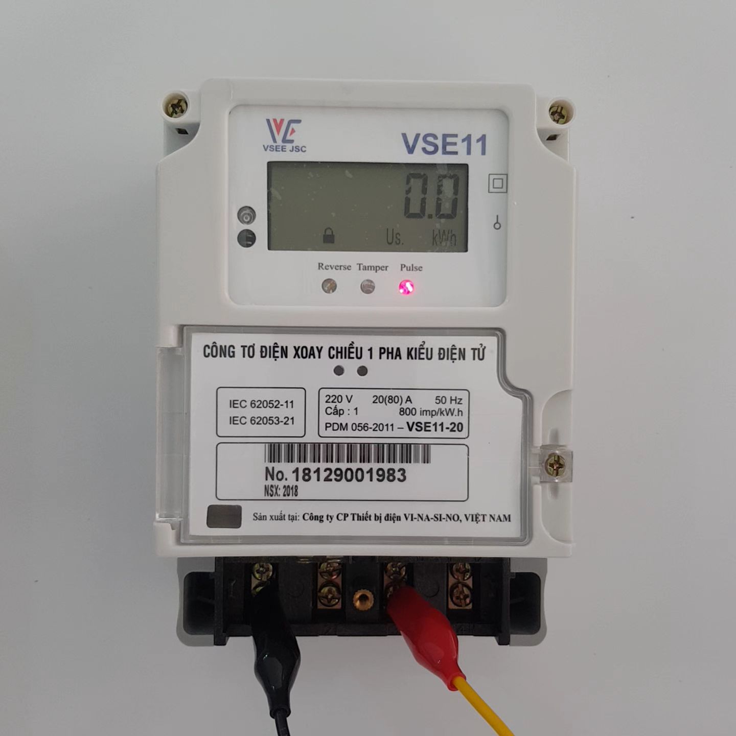 [HCM]Công tơ điện tử 1 pha Vinasino VSE11-10  10(40)A