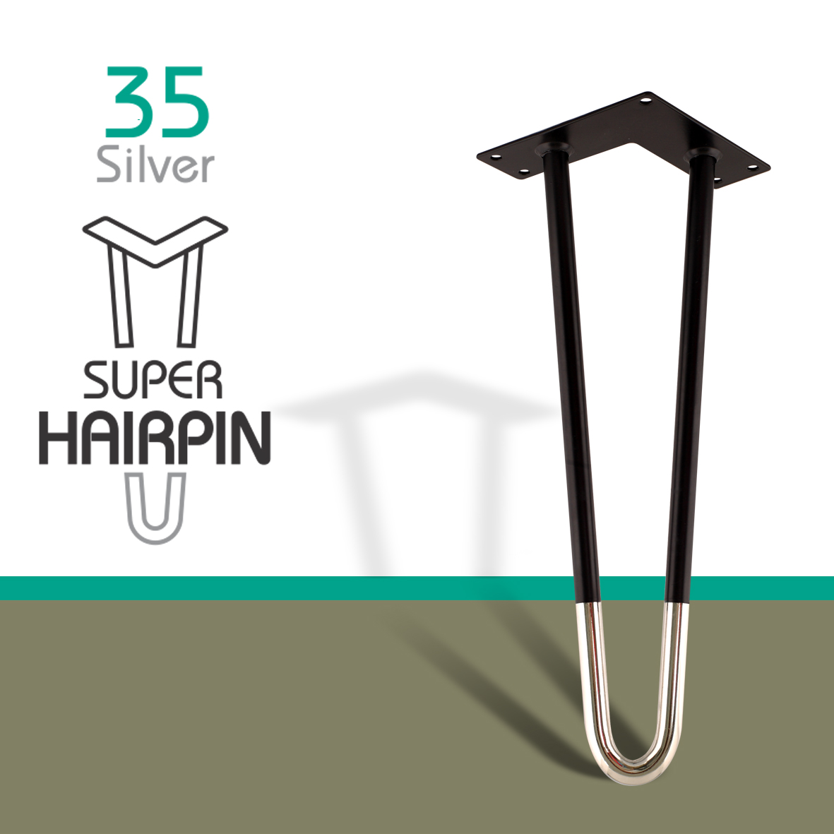 Chân bàn sắt Super Hairpin 35cm