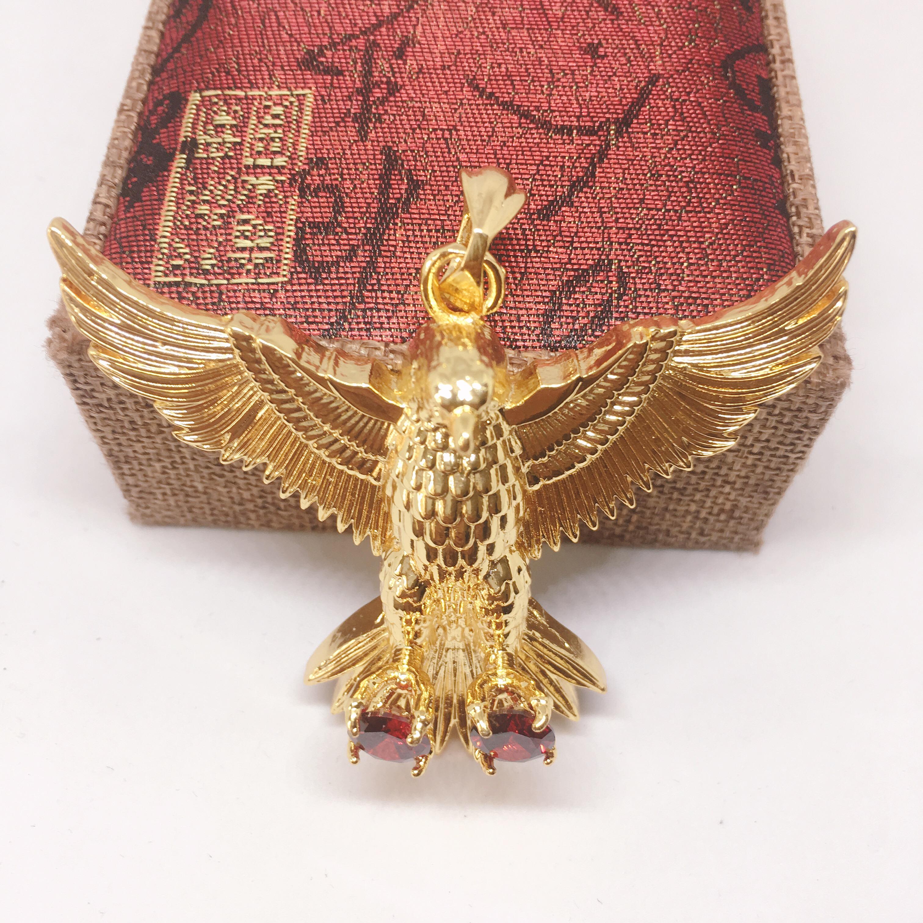 Mặt dây chuyền Đại bàng Nam Vip Bạc Thái mạ vàng, Mặt Vòng Cổ Nam Phong Cách, Mặt Dây chuyền nam bạc Thái phong cách MS0019  Jewelry Bảo Tín (mặt) ( Màu Vàng)