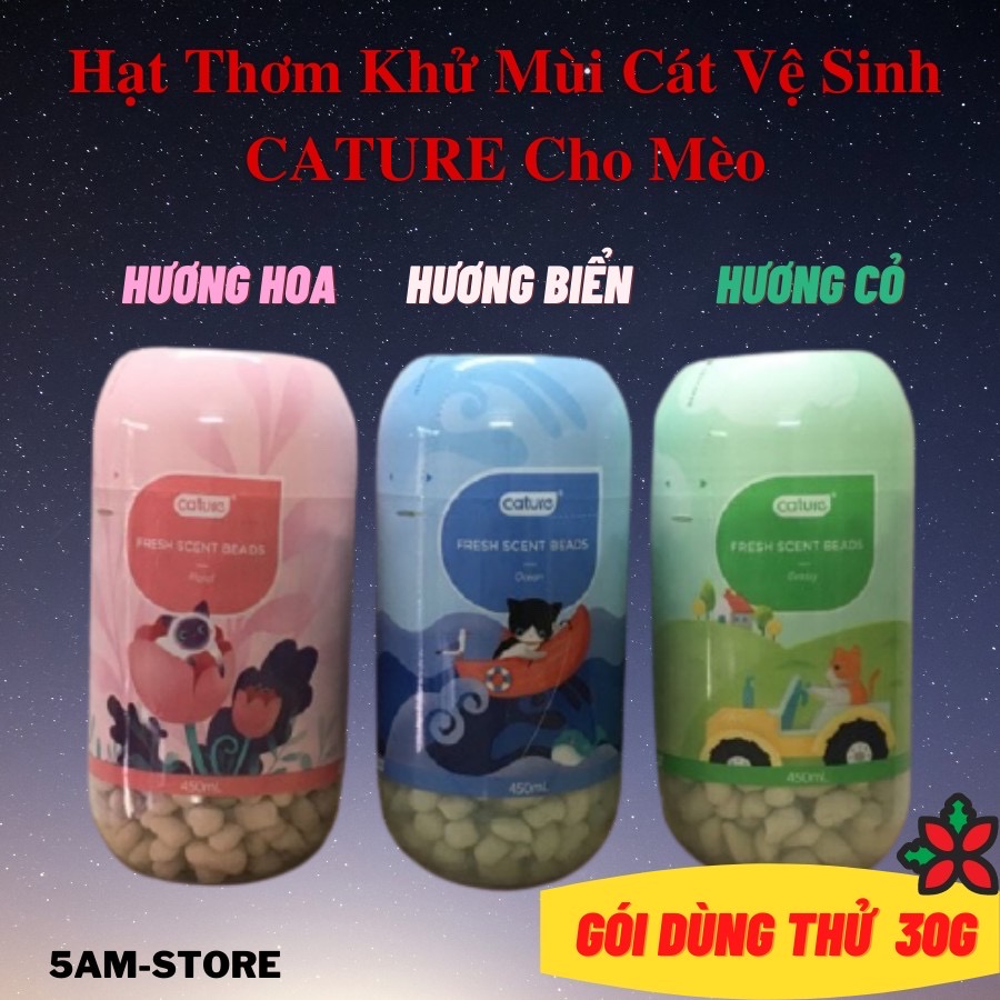 Hạt khử mùi cát vệ sinh cho mèo Cature gói dùng thử 30g