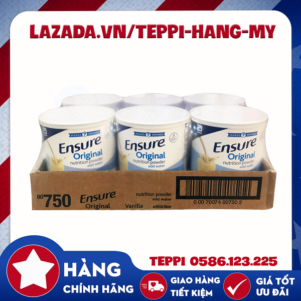 Lốc 6 sữa bột ensure mỹ 397g original