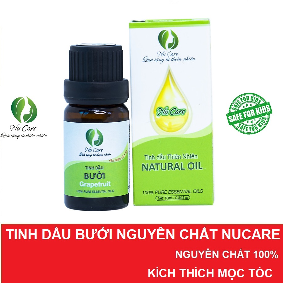 Tinh Dầu Bưởi Nguyên Chất Nu Care kích thích mọc tóc, giảm rụng tóc, khử mùi, thanh lọc không khí