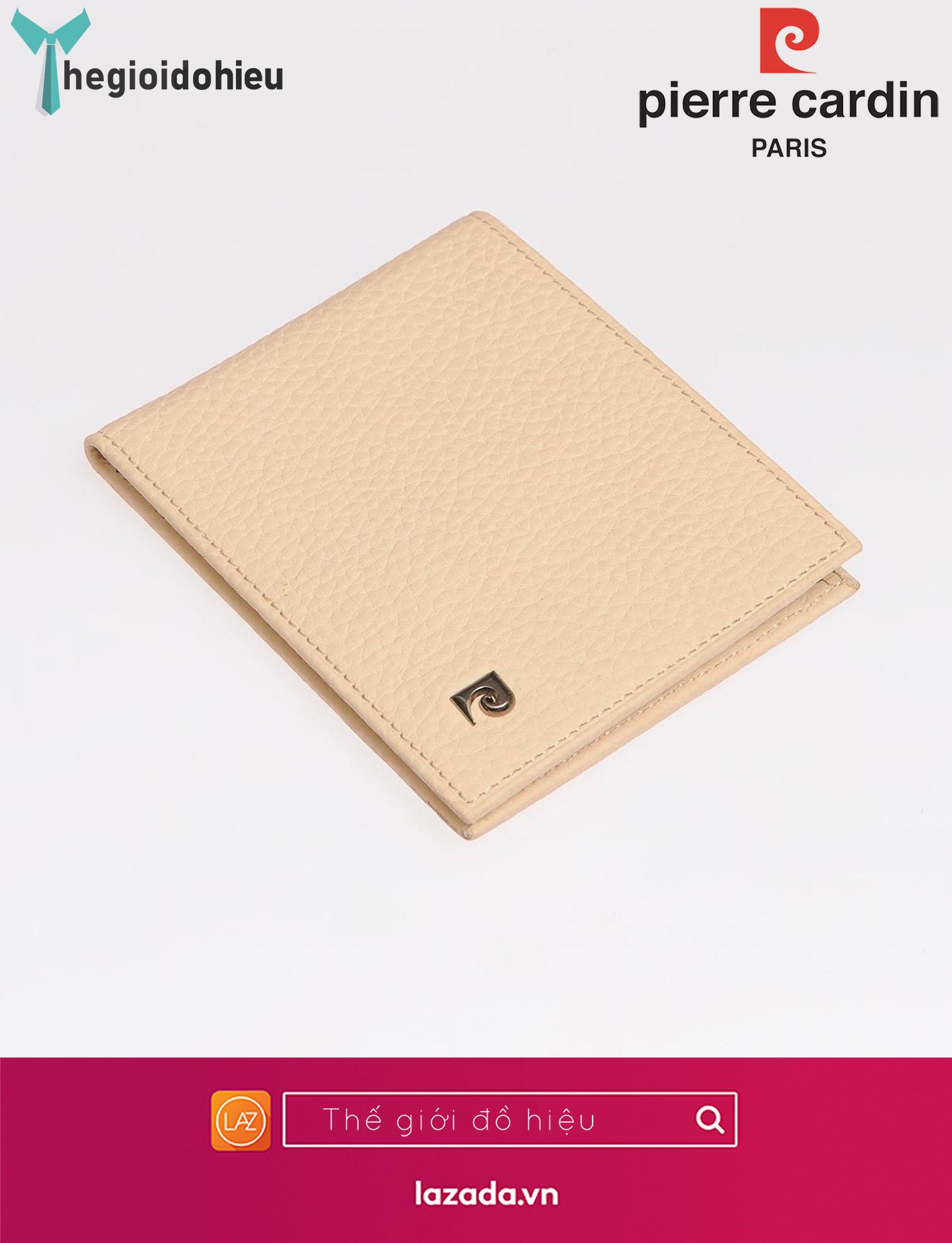 (New Arrival) Ví da nam cao cấp Pierre Cardin PCWallet01 (Vàng nhạt) - Hàng nhập khẩu - Chuẩn Châu Âu