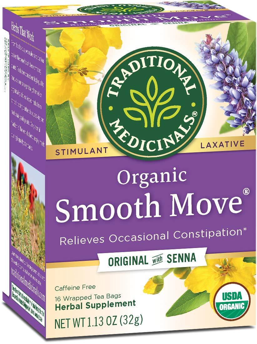 Trà Thảo Mộc Hữu Cơ Nhuận Tràng, Giảm Táo Bón Traditional Medicinals Organic Smooth Move Laxative Tea