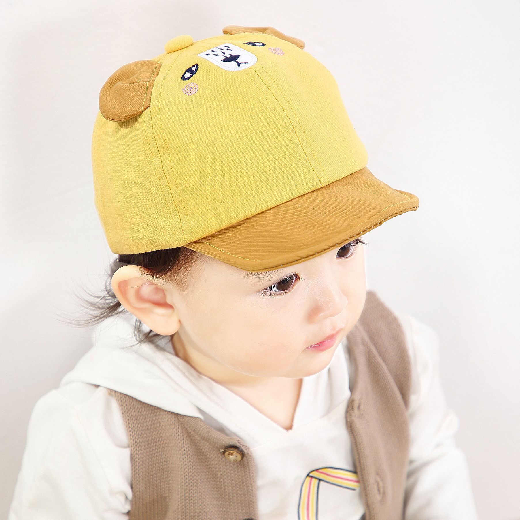 [HCM]Mũ trẻ em TrueKids nón mềm cho bé trai và bé gái phối tai gấu dễ thương