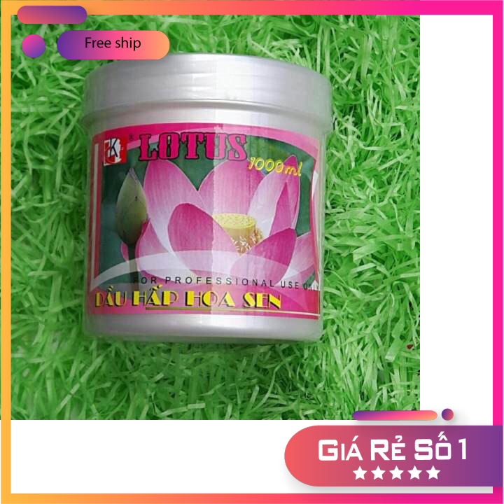 Kem ủ tóc phục hồi hư tổn hoa sen lk lotus 500ml chính hiệu- dầu ủ tóc mềm mượt tóc chính hãng