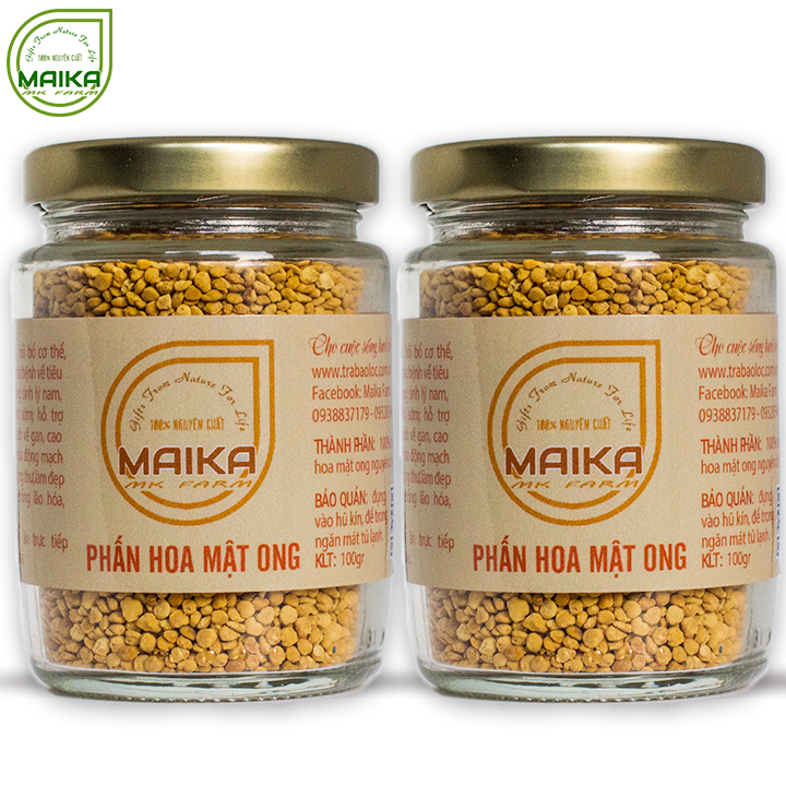 Combo 2 Phấn Hoa Mật Ong Nguyên Chất MK Farm (100g/hũ)