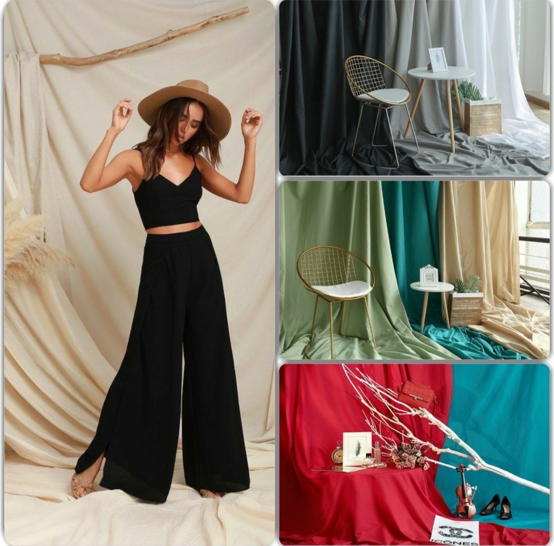 Phông Nền Chụp Ảnh( Tặng móc treo ), background chụp ảnh vải trơn chụp Studio, Lookbook hoặc Livestream khổ lớn