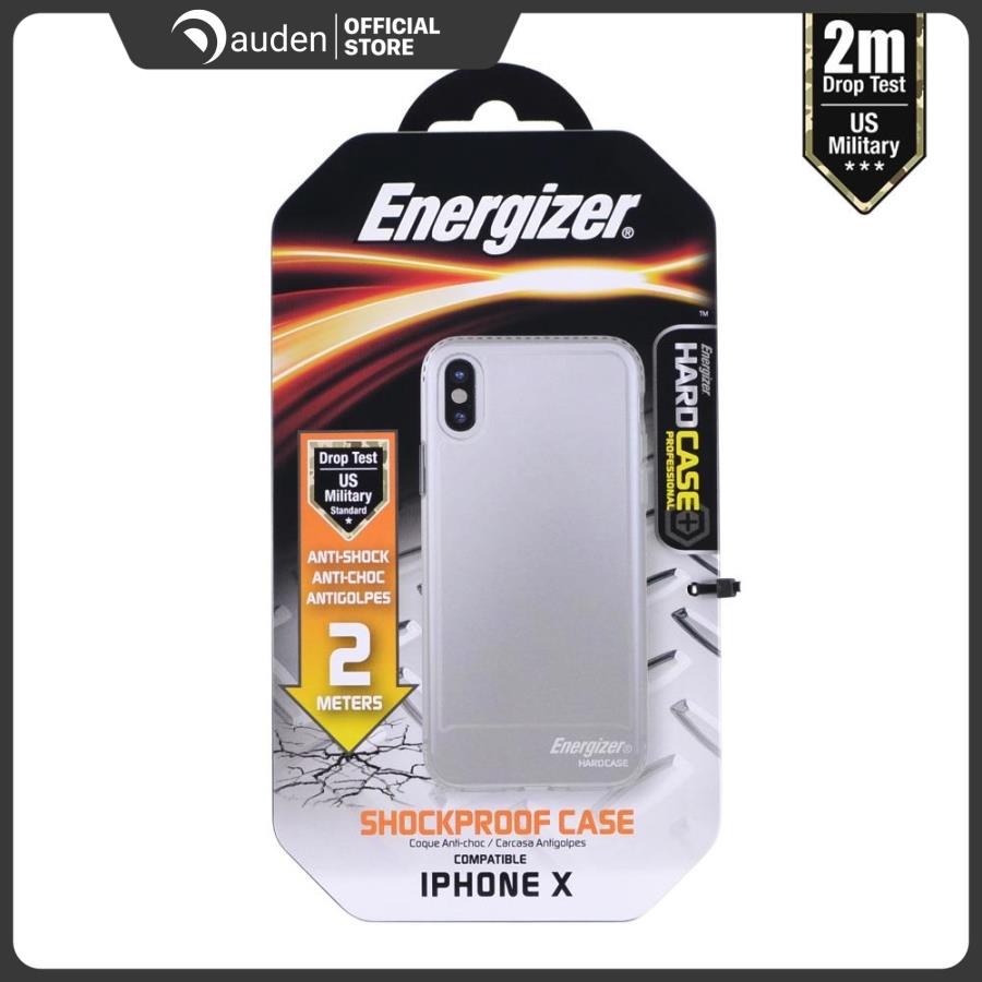 Ốp lưng trong suốt energizer chống sốc 2m cho iphone x - encospip8tr