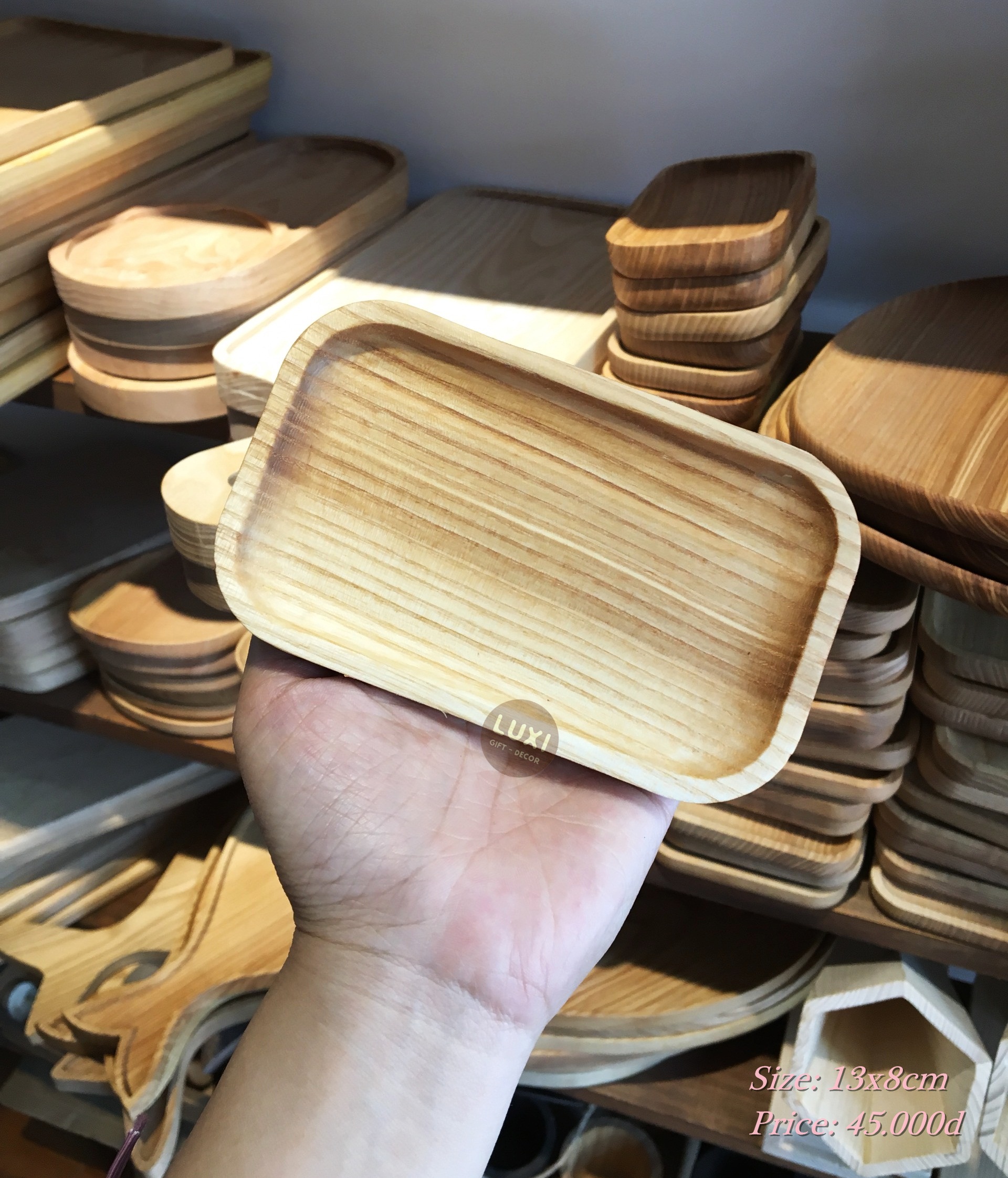 Khay gỗ cn nhỏ - luxi decor
