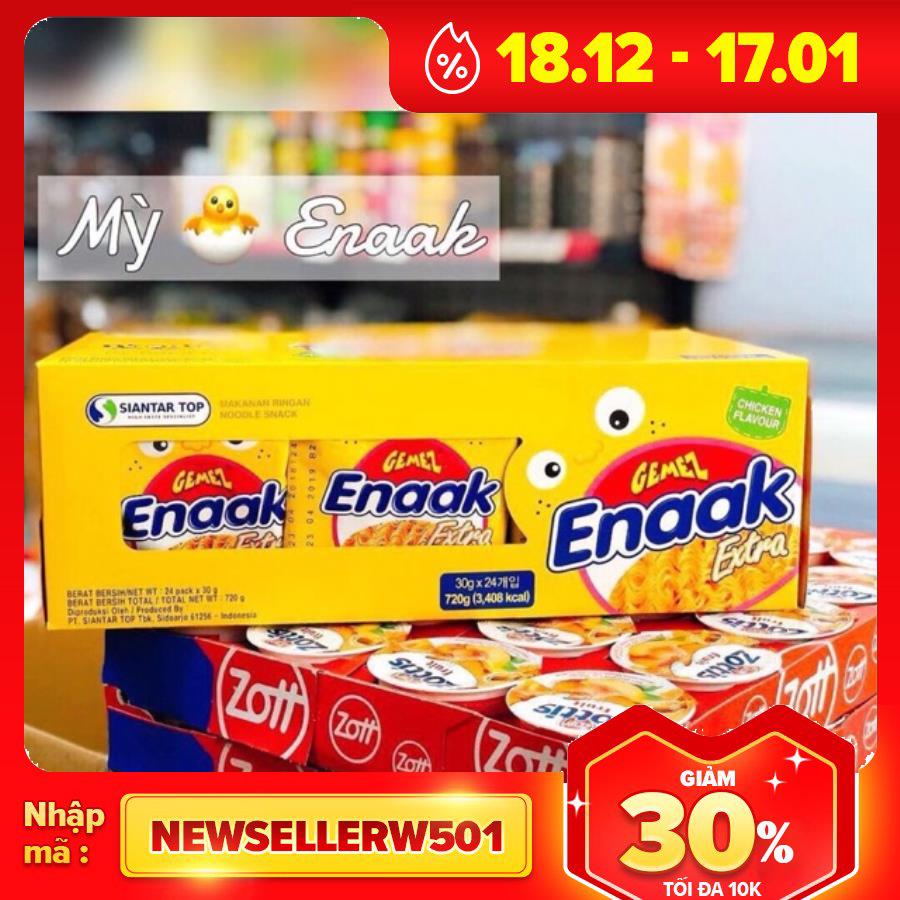 Mì tôm ăn liền enaak vàng 119k/ 1 hộp 24 gói