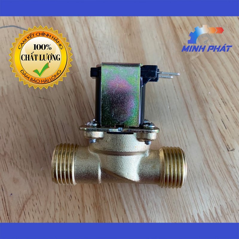 Van nước điện từ bằng đồng 12v 220v ren 21mm