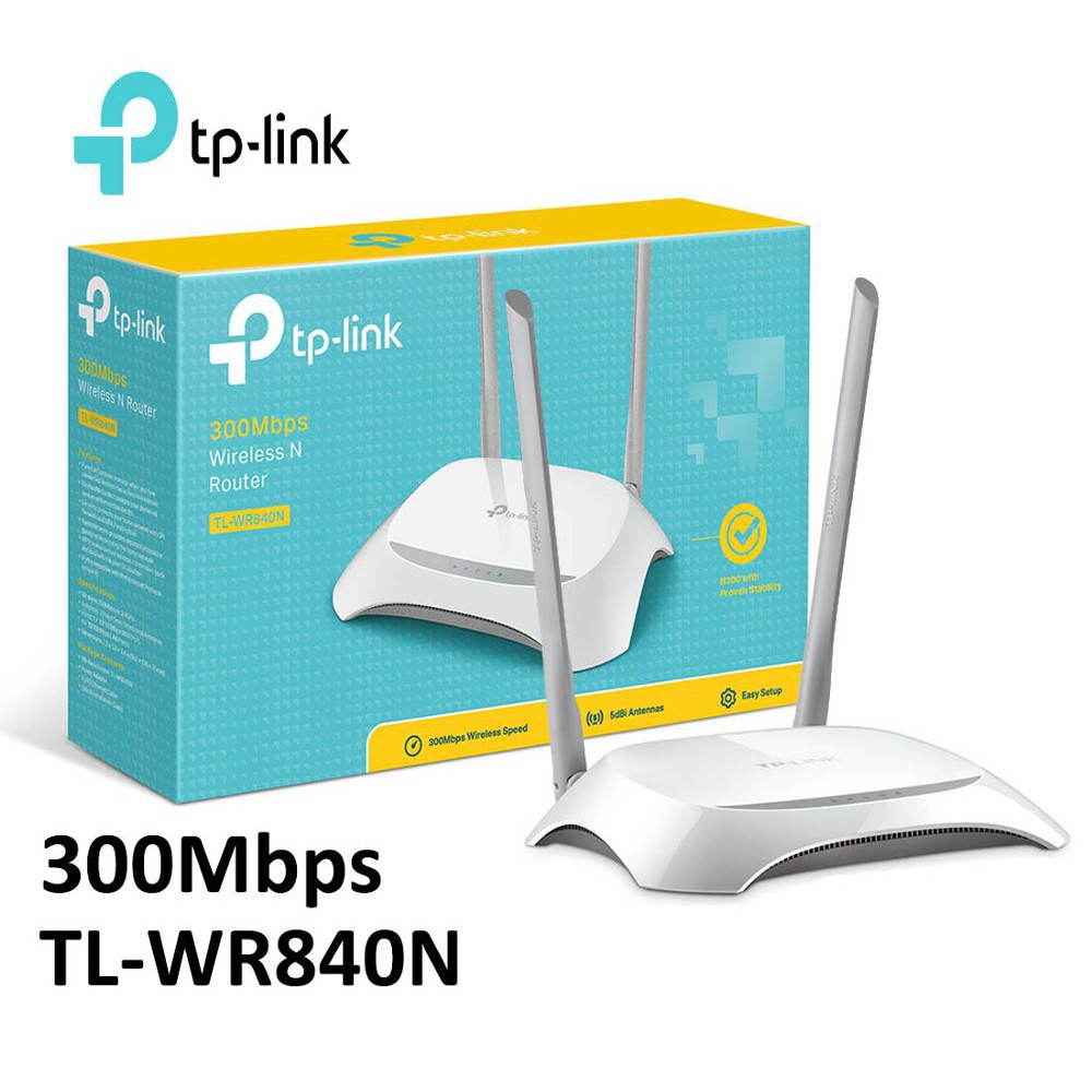 Bộ phát wifi router hãng tp-link model tl-wr840n chuẩn n 300mbps với 2 anten wifi mạnh mẽ