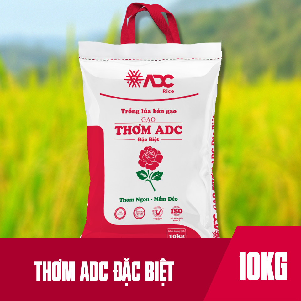 Gạo Thơm ADC Đặc biệt 10kg Dẻo ngọt mềm cơm