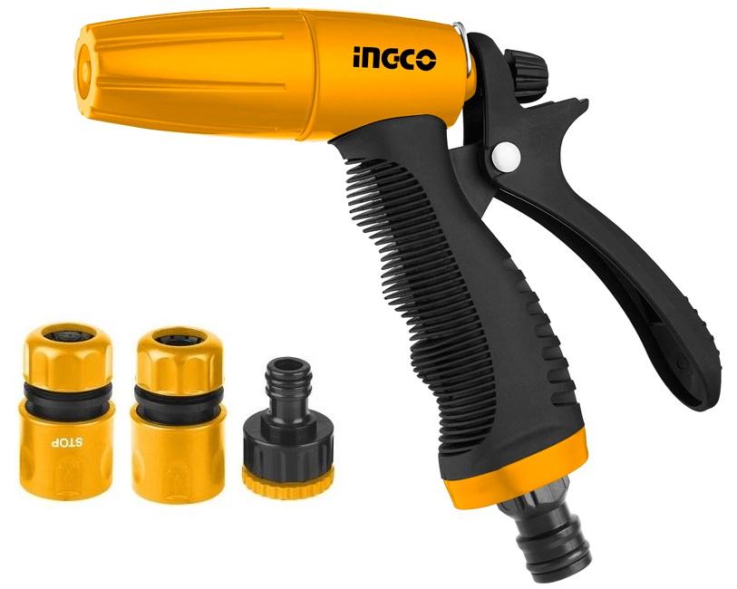 Bộ khớp nối ống vòi xịt rữa tưới cây chỉnh tia đa năng INGCO